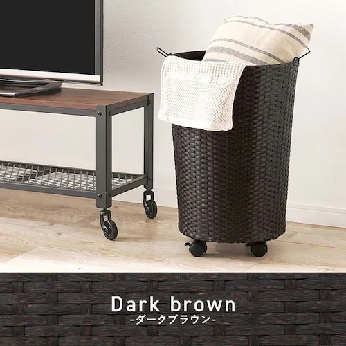 バスケットワゴン RUD-2448DBR ダークブラウン【時間指定不可】【代引不可】【同梱不可】【プラザセレクト】_9