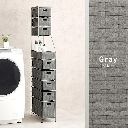 ランドリーチェスト 幅20cm RAN-2460DBR ダークブラウン【時間指定不可】【代引不可】【同梱不可】【プラザセレクト】_15