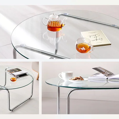 ガラステーブル 80×80 BT-8661 【時間指定不可】【代引不可】【同梱不可】【プラザセレクト】_3