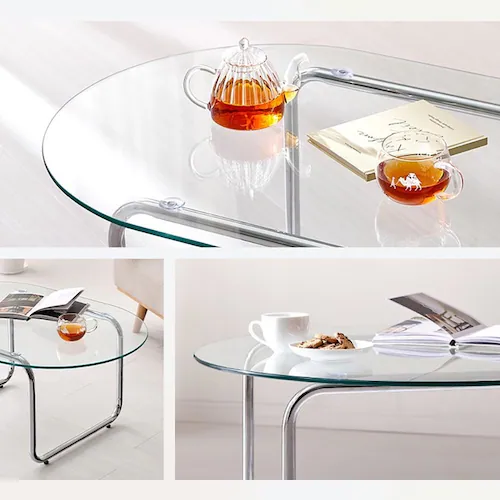 ガラステーブル 120×60 BT-8663 【時間指定不可】【代引不可】【同梱不可】【プラザセレクト】_3