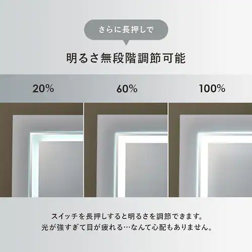 ドレッサー 幅51cm LEDライト付き MD-6787DBR ダークブラウン【時間指定不可】【代引不可】【同梱不可】【プラザセレクト】_6