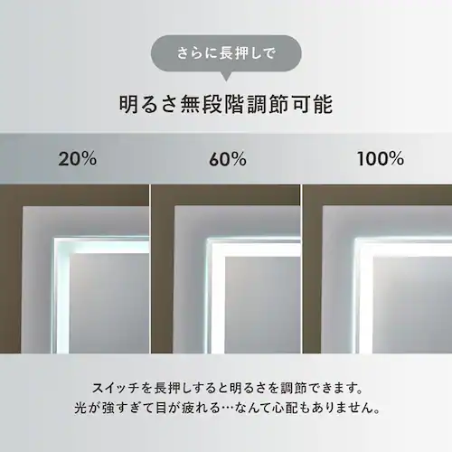 ドレッサー 幅67cm LEDライト付き MD-6788DBR ダークブラウン【時間指定不可】【代引不可】【同梱不可】【プラザセレクト】_6