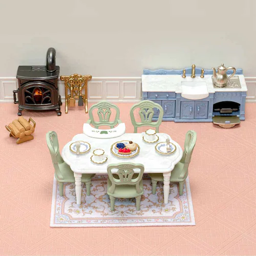 エポック社 きらめく水辺の赤い屋根のお家 エレガントダイニングルーム 【プラザセレクト】_4