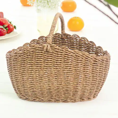 Creer ユティル オーバルワンハンドルバスケットL 92240014 ブラウン【プラザセレクト】_4