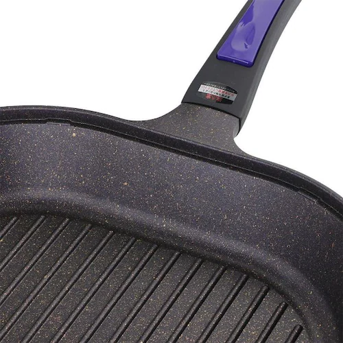 LIV PLUS グリルパン ガラス蓋付き IH ガス火対応ヴォランテ ネオ パープル ND-5120 【プラザセレクト】_3