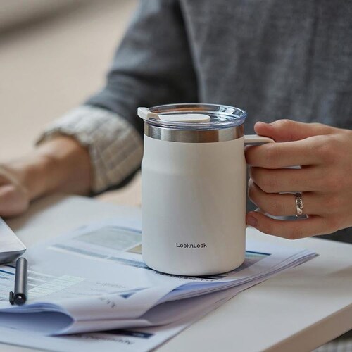 LIV PLUS マグカップ ふた付き ステンレス 475ml LHC4219NWHT ホワイト【プラザセレクト】_3