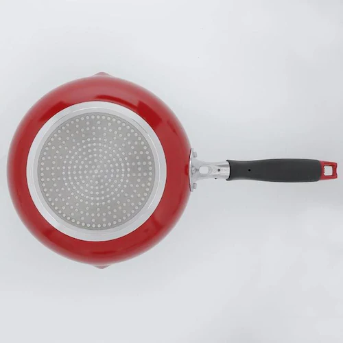 LIV PLUS IH 深型フライパン 24cm レッド ND-9453 【プラザセレクト】_5