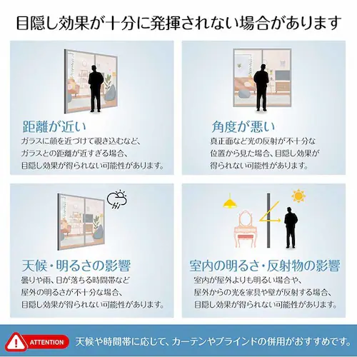 ガラスフィルム 静電気吸着(約)90×200cm in033-90-bk ブラック【プラザセレクト】_14