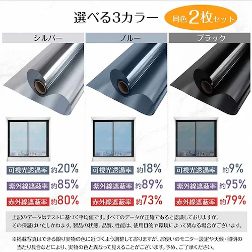 ガラスフィルム 静電気吸着(約)90×200cm in033-90-bk ブラック【プラザセレクト】_18