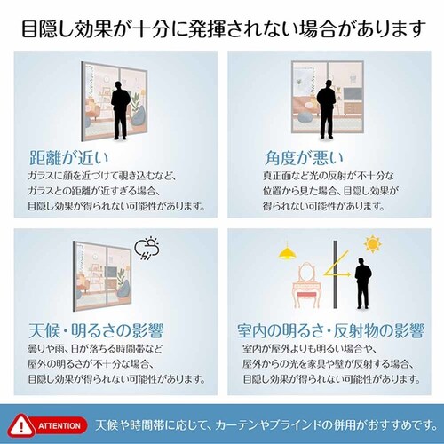 ガラスフィルム 防犯飛散防止(約)60×200cm in034-60-bk ブラック【プラザセレクト】_24