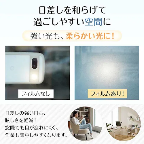 ガラスフィルム フロスト (約)60×200cm in035-60-a すりガラス調【プラザセレクト】_9