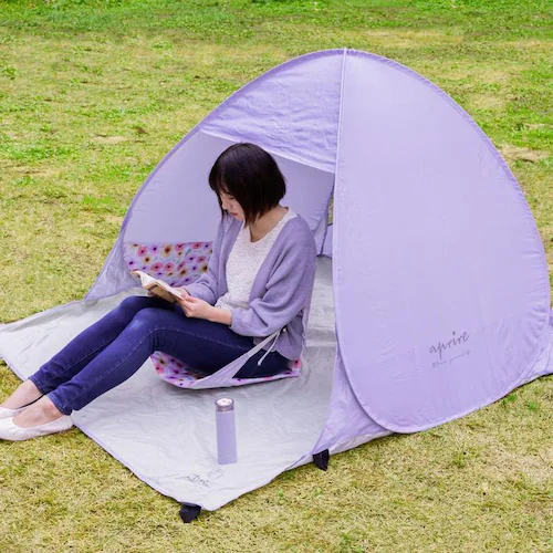 ワンタッチテント ポップアップテント 花柄 アプリール UA-65 ブルーム/パープルグレー【プラザセレクト】_2