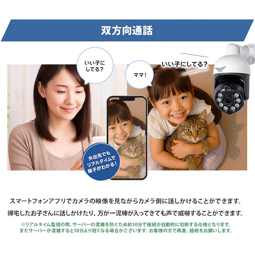 IP防犯灯パン・チルトカメラ みてるちゃん5Plus ホワイト WTW-EGDRY388GWX ホワイト【プラザセレクト】_6