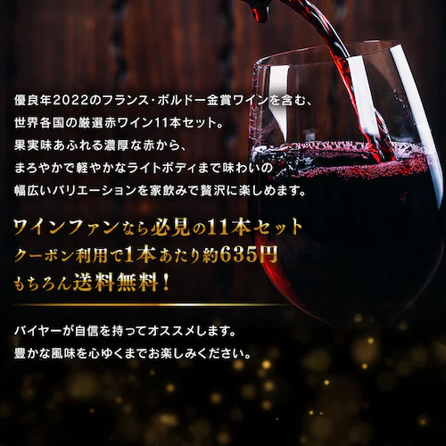 【9820円OFFクーポン配布中!】フランス金賞ワインと世界の赤ワイン 11本セット_3