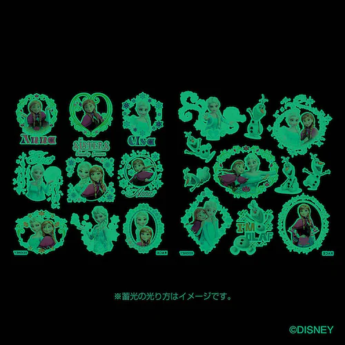 【クリスマスセール】レイス シークレットマジック 暗やみで光るボディシール(水転写)/アナと雪の女王 910016 【プラザセレクト】_5