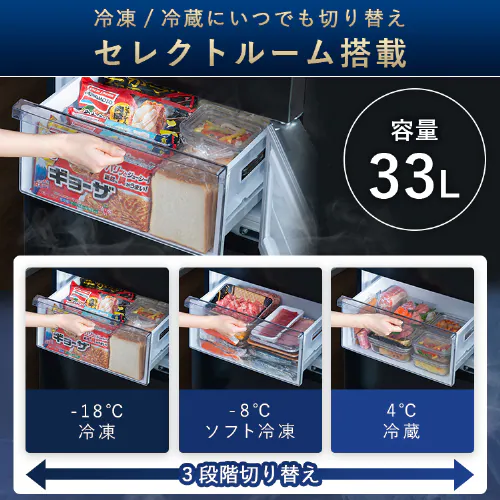 yݒuz ① 235L 哀 eʗⓀő123L  Ⓚ/①؂ւZNg[ 1l炵 ƒp 56.2cm IRSN-HF24A-B ubN_7