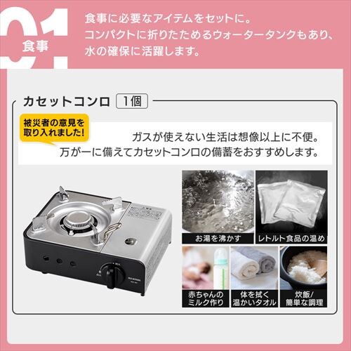 防災リュック 1人用 16点 防災セット 防災グッズ ONSP016