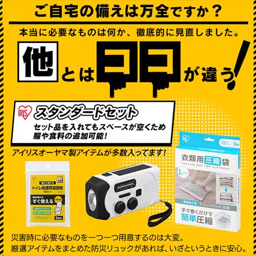 防災リュック 2人用 35点 防災セット_3