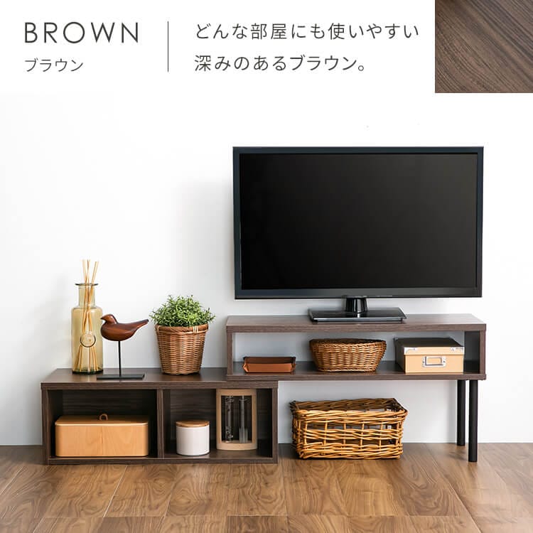 Bornran 組立式テレビ台 ブラウン×ブラック 120x30x77.5 YL6zAUUs9WKlQRpRknYjVboiL2-