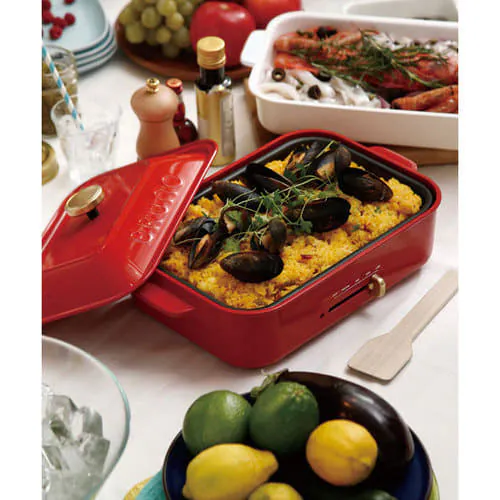 BRUNO コンパクトホットプレート BOE021-RD 7760193 レッド_5