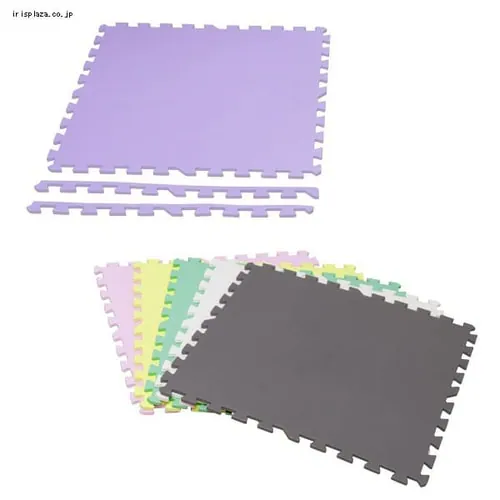 大判 カラージョイントマット【32枚セット】6畳分 ベージュ×パープル_3