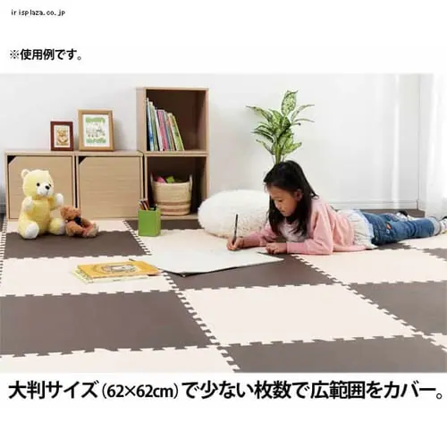 大判 カラージョイントマット【32枚セット】6畳分 ベージュ×パープル_7