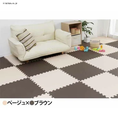 大判 カラージョイントマット【32枚セット】6畳分 ベージュ×パープル_14