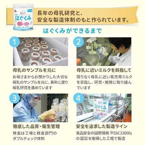 4個セット】ドライミルク はぐくみ大缶 810g 森永乳業 7252502