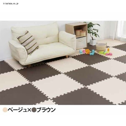 大判 カラージョイントマット【24枚セット】4.5畳分 ベージュ×イエロー_14