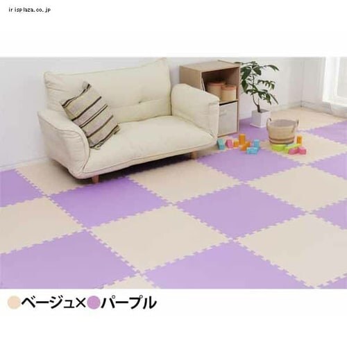 大判 カラージョイントマット【24枚セット】4.5畳分 ベージュ×イエロー_17