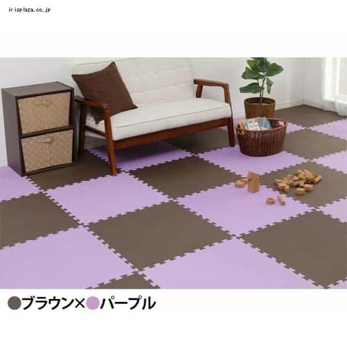 大判 カラージョイントマット【24枚セット】4.5畳分 ベージュ×イエロー_20