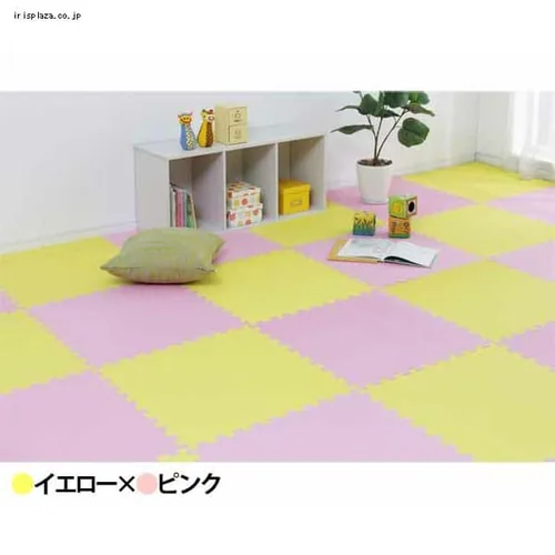 大判 カラージョイントマット【24枚セット】4.5畳分 ベージュ×イエロー_21