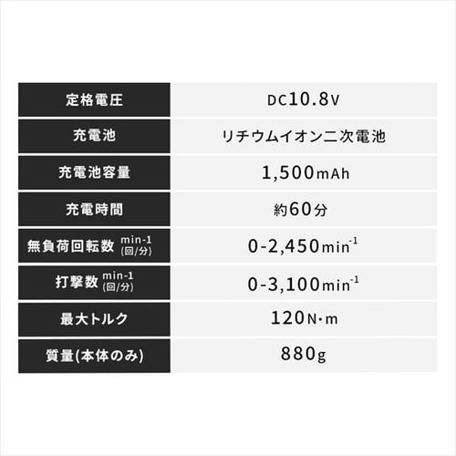 電動ドライバー インパクトドライバー 10.8V 充電式 バッテリー付き