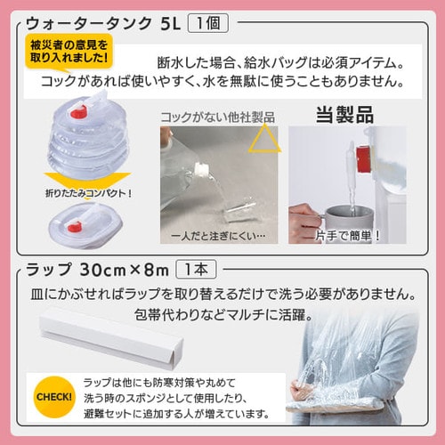 防災リュック 2人用 44点 防災セット 防災グッズ BS244 G288354