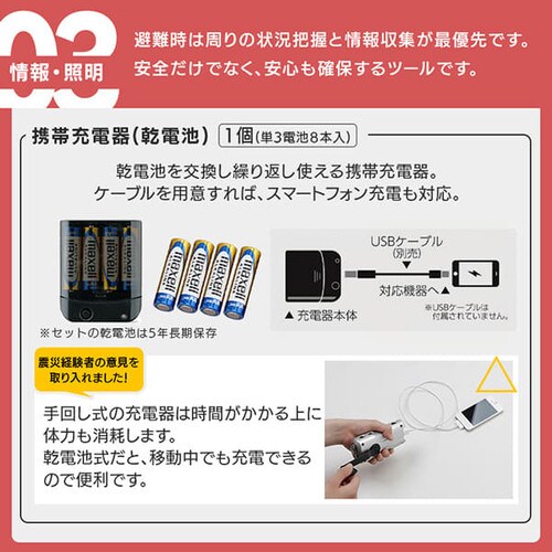 防災リュック 2人用 44点 防災セット 防災グッズ BS244 G288354