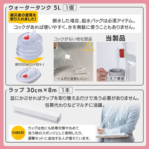 IRISOHYAMA  防災セット 食品付き 1人用 40点 NBS1-40 office-kagg_289138
