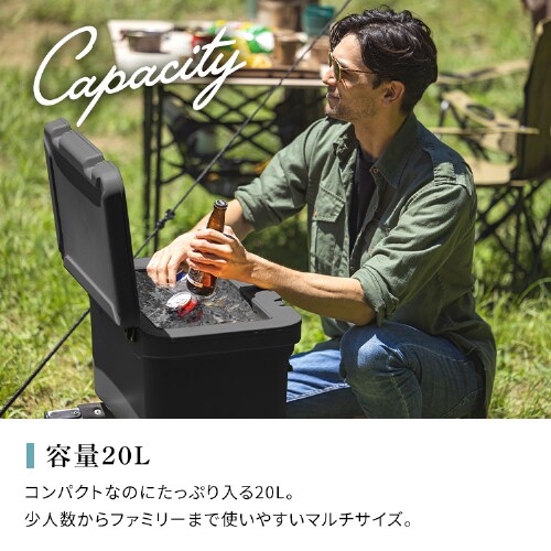 収納BOX付き】HUGEL 真空断熱クーラーボックス VITC-20 ホワイト