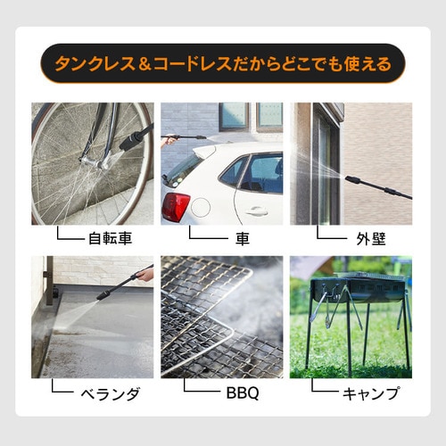 充電式ハンディウォッシャー ホワイト JHW-201 G514673│アイリス 
