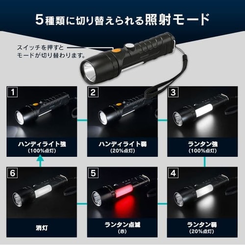LEDハンディライト LKD-350L グレー G518291 │アイリスオーヤマ