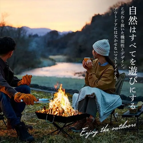 【訳あり】焚き火台 バーベキューコンロ 焼き網付き TKB-ST43 ブラック_2