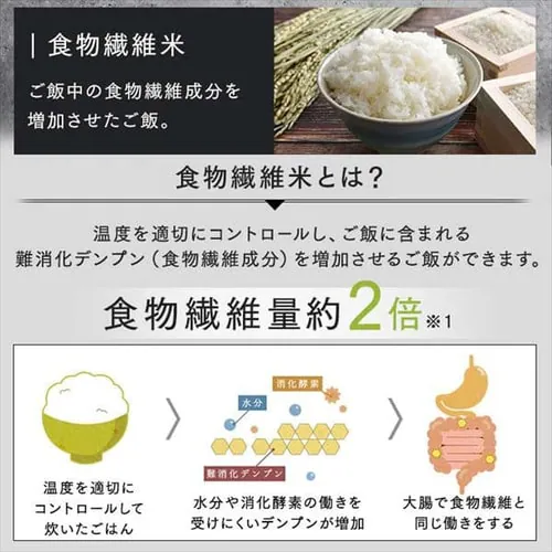 【1000円OFFSALE】炊飯器 5.5合 圧力IH 50銘柄炊き RC-PDA50-B 極厚火釜 ブラック_12