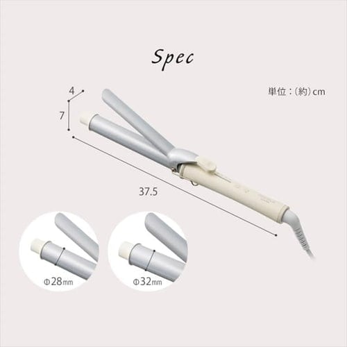 HAIRBEAURON カールヘアアイロン モデル1 ホワイト 取扱説明書付き ヘアビューロン 107D Plus [カール] | TIARALEEN(ティアラリーン
