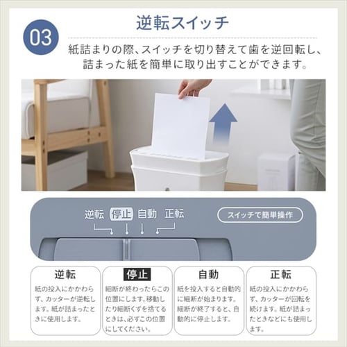 シュレッダー クロスカット テレワーク 家庭用 業務用 A4 コピー用紙 パーソナルシュレッダー PS-A4M アイリスオーヤマ