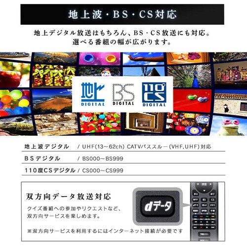 ハイビジョンテレビ 32V 32WB10PB ブラック H103076F│アイリスプラザ