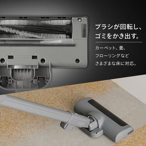 掃除機 コードレス 紙パック 自走式 モップ付 充電スタンド付 SBD-T1P-H グレー
