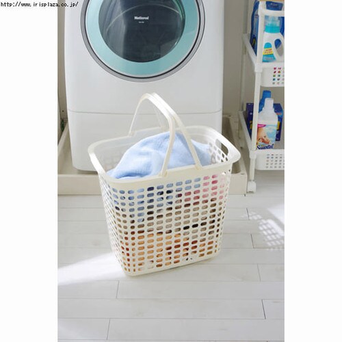 ランドリーバスケット LB-L ピュアホワイト H227862 │アイリス