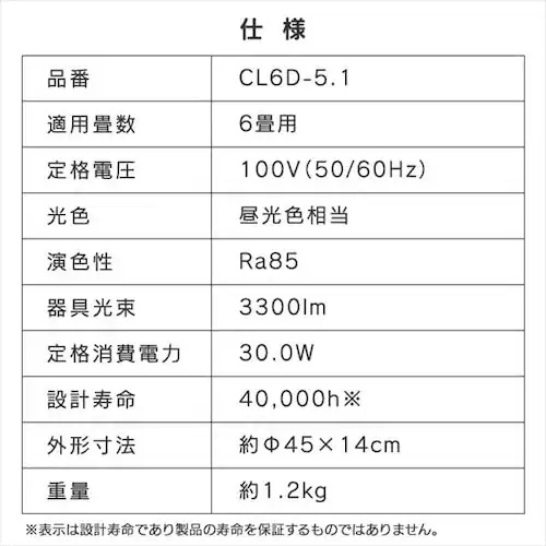 LEDV[OCg ^T[LbgV[Y 5.1V[Y CL6D-5.1_16