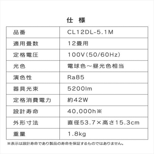 LED V[OCg 12  F HEHsv Rt 5Nۏ CL12DL-5.1M_24