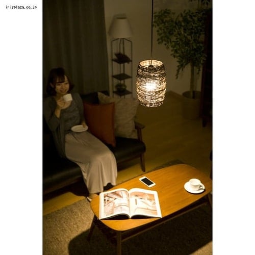 ペンダントライト LED 麻製 楕円型 E26 Bantalanシリーズ PL8L