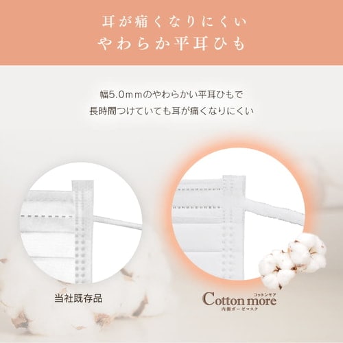 300枚】マスク ふつうサイズ 30枚×10 Cotton more 1902816 │アイリス